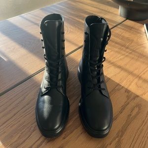 Stuart weitzman lace up booties